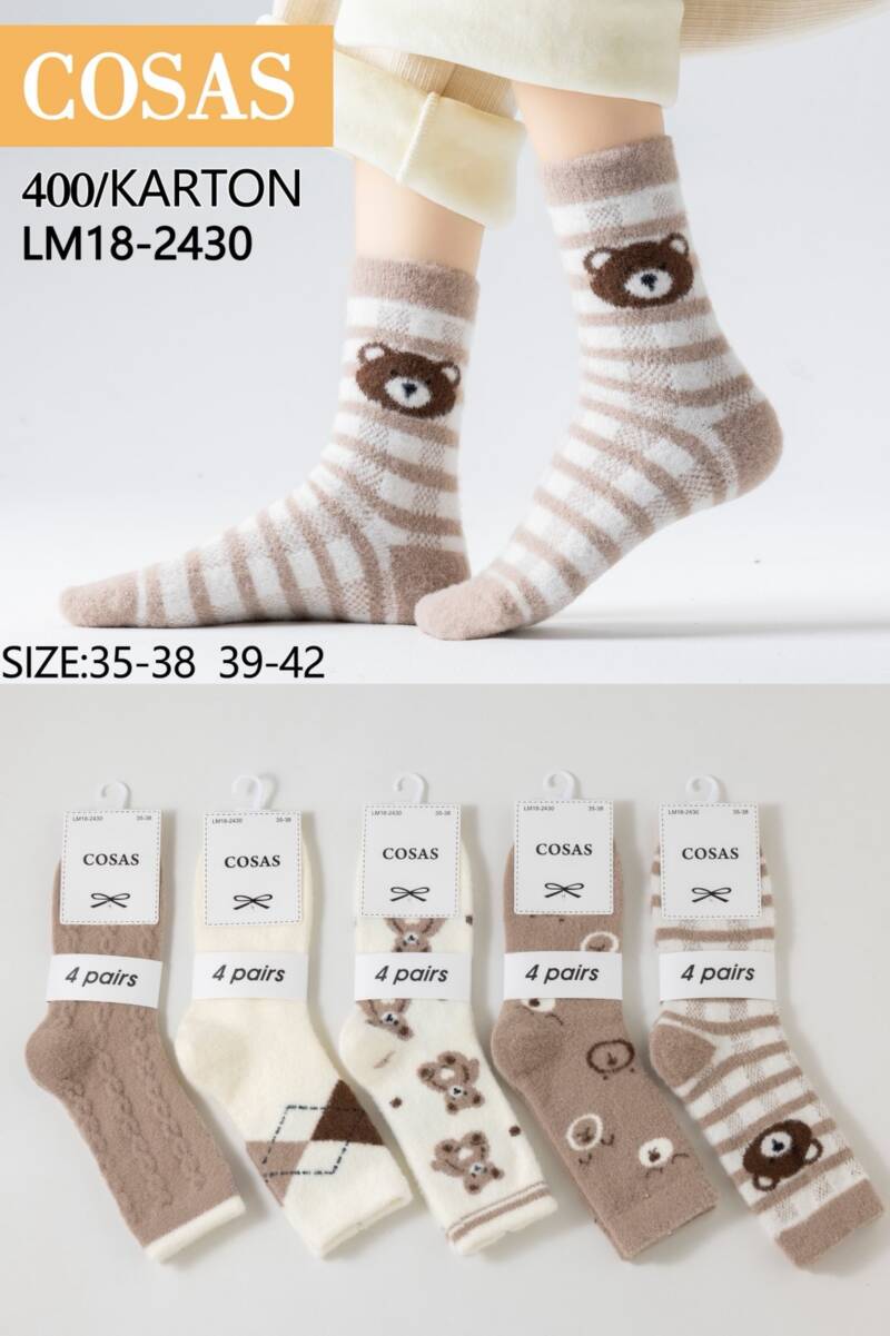 Skarpety damskie Roz 35-42, Mix kolor Paczka 40 szt